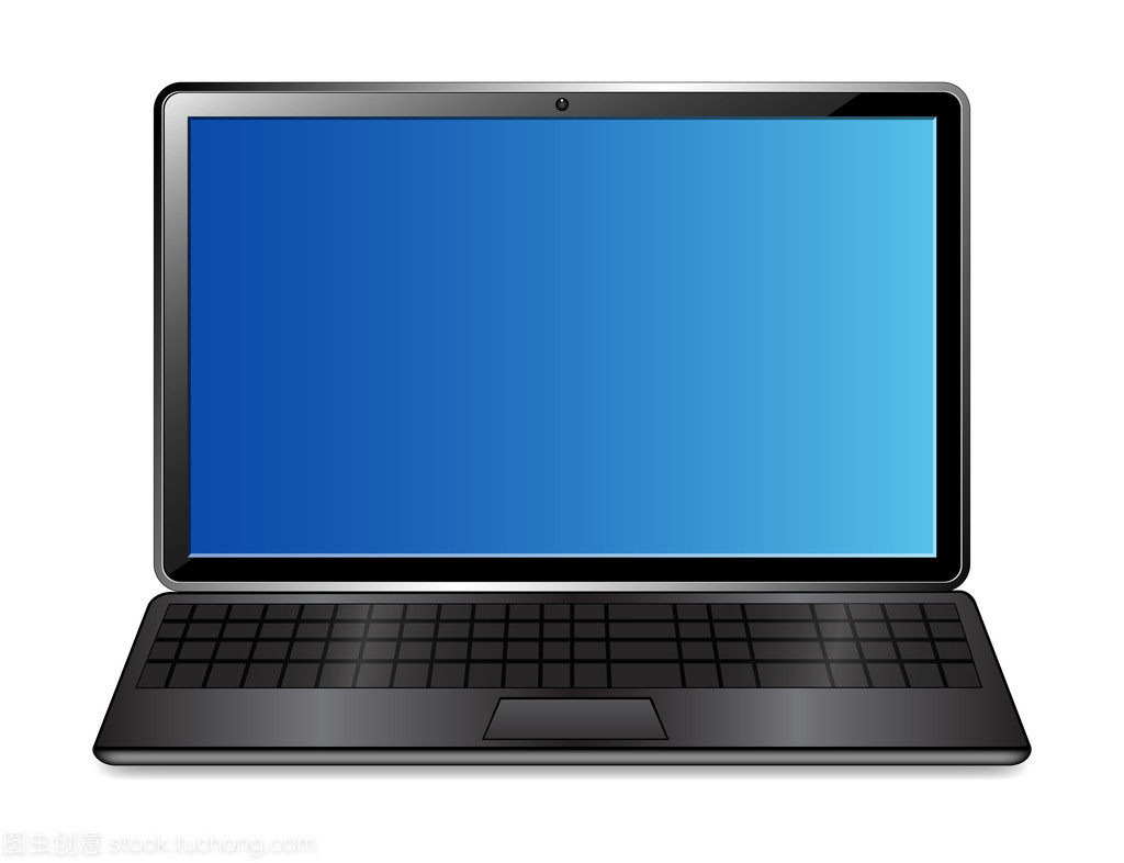 空白屏幕筆記本電腦矢量圖 網(wǎng)絡(luò)信息的視覺隱喻